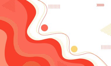 Mercan ve beyaz tonlarda sıvı şekilleri olan modern soyut arkaplan sunumlar veya web siteleri için mükemmel.