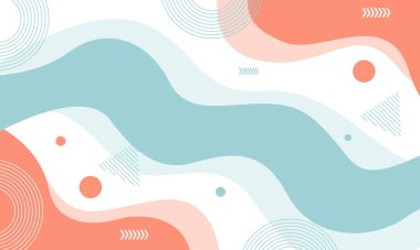 Değişik tasarım projeleri için mükemmel, akışkan şekiller ve pastel renk şeması içeren modern bir soyut arkaplan..