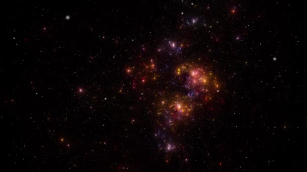 Tło pola gwiazdy. Gwiaździsta struktura tła przestrzeni kosmicznej. Kolorowe Starry Night Sky Zewnętrzne tło przestrzeni — Wideo stockowe