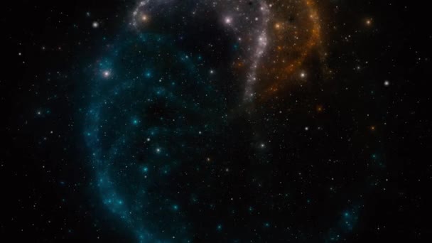 Csillagmező háttér. Csillagos külső tér háttér textúra. Színes csillagos éjszakai égbolt Külső tér háttér — Stock videók