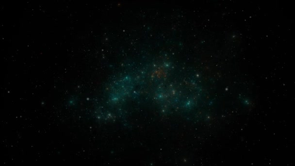 Volando por el espacio. Textura de fondo espacial exterior estrellado — Vídeo de stock