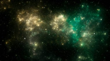 Yıldız alanı arkaplan pankartı. Gece girdabı parlıyor gökyüzü.