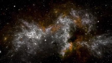 Yıldız alanı arkaplan pankartı. Gece girdabı parlıyor gökyüzü.