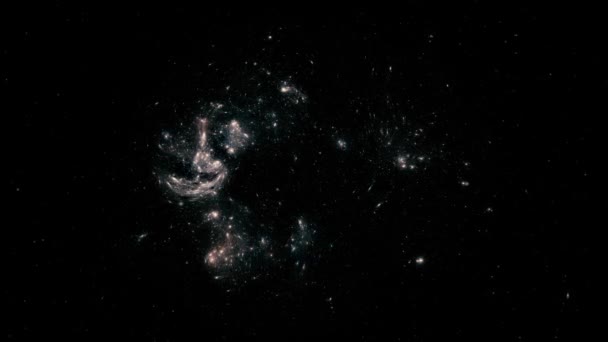 Voando através do espaço, Starry fundo do espaço exterior — Vídeo de Stock