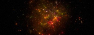 Banner Star saha arkaplanı. Yıldızlı uzay arka plan dokusu. Renkli Yıldızlı Gece Gökyüzü Dış Uzay arka planı. 3B illüstrasyon