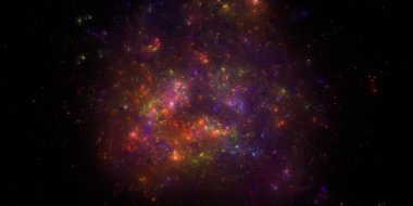 Banner Star saha arkaplanı. Yıldızlı uzay arka plan dokusu. Renkli Yıldızlı Gece Gökyüzü Dış Uzay arka planı. 3B illüstrasyon