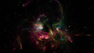 Uzayda Uçmak, Yıldızlı uzay arkaplanı