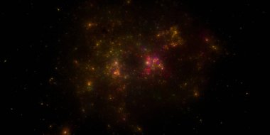 Banner Star saha arkaplanı. Yıldızlı uzay arka plan dokusu. Renkli Yıldızlı Gece Gökyüzü Dış Uzay arka planı. 3B illüstrasyon