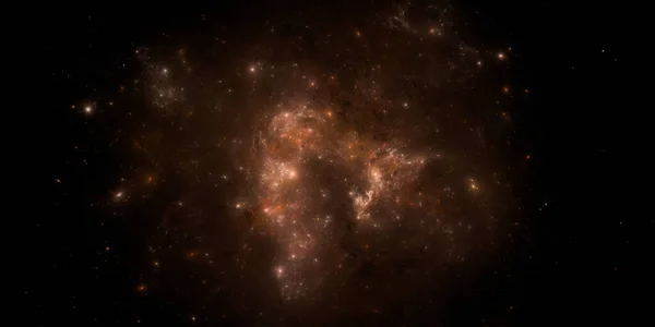 Banner Star领域背景星形外太空背景纹理 五彩斑斓的夜空外太空背景 3D插图 — 图库照片
