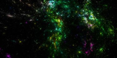 Banner Star saha arkaplanı. Yıldızlı uzay arka plan dokusu. Renkli Yıldızlı Gece Gökyüzü Dış Uzay arka planı. 3B illüstrasyon