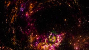 Yıldızların arka planı. Uzayda Uçmak. 