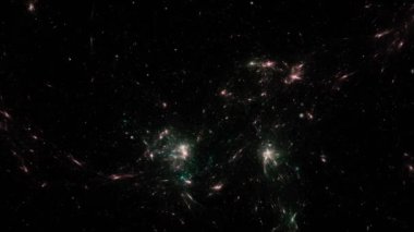 Yıldızların arka planı. Uzayda Uçmak. 