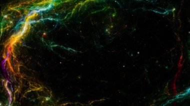 Yıldızların arka planı. Uzayda Uçmak. 