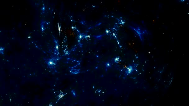 Ιστορικό Αστεριών Πετώντας Μέσα Στο Διάστημα — Αρχείο Βίντεο