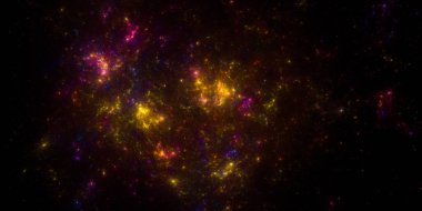 Banner Star saha arkaplanı. Yıldızlı uzay arka plan dokusu. Renkli Yıldızlı Gece Gökyüzü Dış Uzay arka planı. 3B illüstrasyon