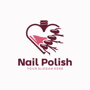 Güzellik markası, manikür stüdyosu, kozmetik iş kimliği, kadın moda markası ve kuaför logosu tasarımı için modern vektör tarzında sıçrama efekti içeren yaratıcı kalp cilası logosu