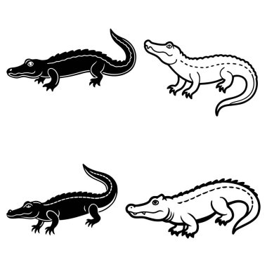 Vücudu kıvrımlı, siyah-beyaz semender silueti. Sürüngen simgeleri, vahşi yaşam temaları, doğa çizimleri ve grafik tasarımı için uygundur..