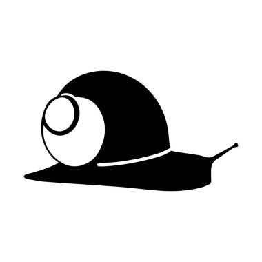 Tertemiz siluet şeklinde çizilmiş, sarmal kabuklu basit bir salyangoz. Doğa grafikleri, bahçe elementleri, böcek simgeleri ve sevimli dekoratif sanat eserleri için ideal..