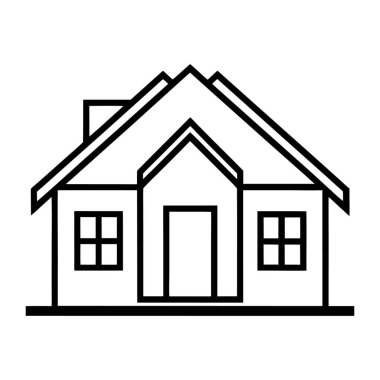Clean house icon suitable for real estate and home related projects.