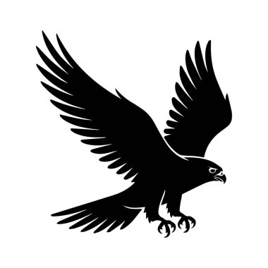 Güç ve özgürlük temaları için güçlü kartal silueti.
