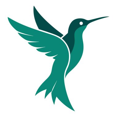 Temiz sinekkuşu logosu markalaşma ve yaratıcı projeler için ideal.