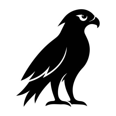 Kartal Kuş Silueti Vektör Simgesi