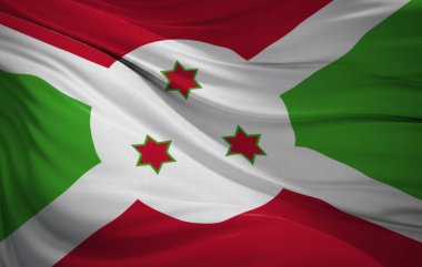 Burundi bayrağı desen kumaş doku, vintage tarzı