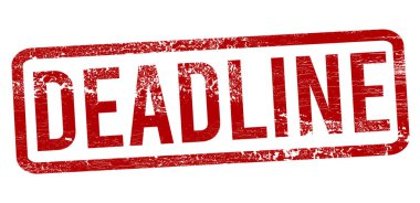 Beyaz arkaplanda son tarih Kırmızı damga