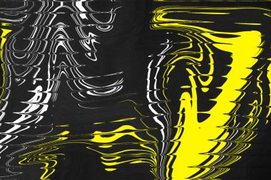 Sarı, siyah ve beyaz renkte cam etkisi var.