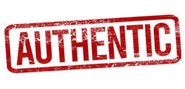 Beyaz arkaplanda hakiki kırmızı damga