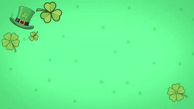 Kopya alanı olan Aziz Patrick Günü animasyonu. Tatil etkinliği için uygun.