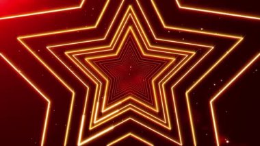 Soyut Yıldız Tüneli VJ Hareket Arkaplan Döngüsü 4K Video