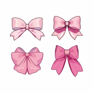 Zarif pembe kurdeleler estetik olarak izole edilmiş arka plan. Çocuklar için uygun tasarım teması