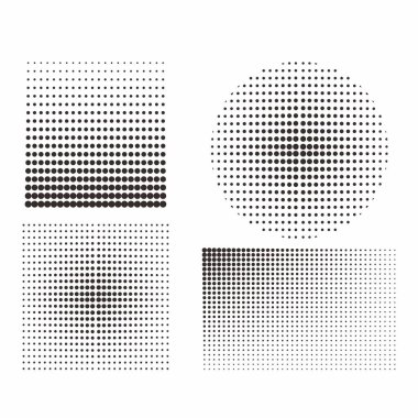 Beyaz arkaplanı olan siyah beyaz bir yarım ton. Yarım ton kümesi ögesi