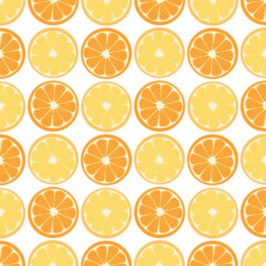 Beyaz arka planda kusursuz turuncu ve limon dilimleri