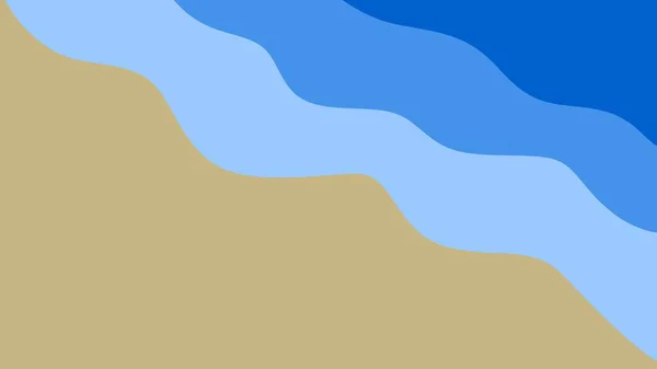 Soyut arka plan plajı ve yumuşak mavi ve kum renklerinde okyanus dalgaları. Posterler, duvar kağıtları, markalaşma ve dijital tasarımlar için ideal.