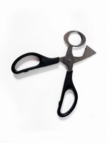 Beyaz arka planda bıldırcın yumurtası makasının yakın plan görüntüsü. Bıldırcın yumurtalarını temiz ve verimli bir şekilde kesmek için tasarlanmış mutfak aleti..