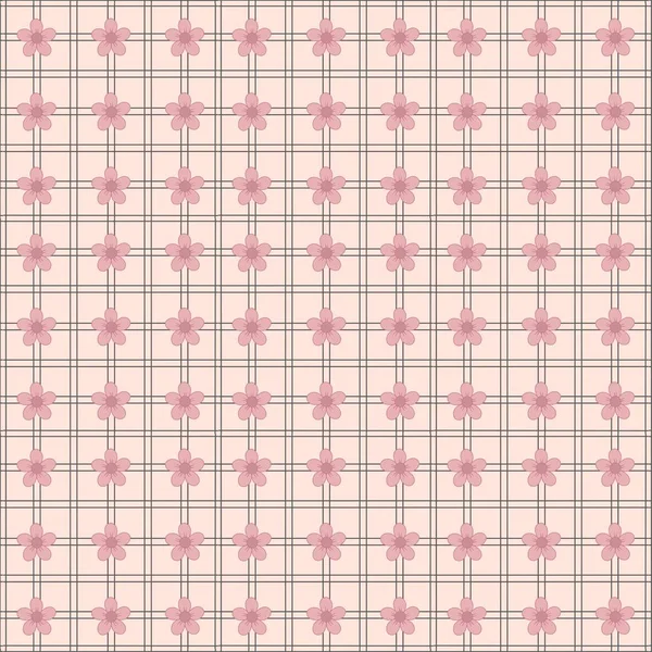 Krem rengi arka planda kusursuz pembe çiçek deseni. Tekstil ürünleri, ambalaj kağıtları, duvar kağıtları, albüm tasarımları ve dijital projeler için mükemmel..