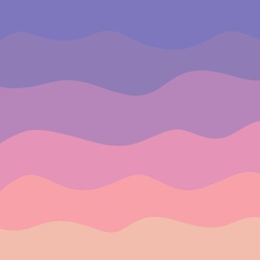 Pastel dalgalı soyut arkaplan, günbatımı gökyüzünün gradyanı gibi. Duvar kağıdı, markalaşma, ambalaj ve modern tasarım projeleri için mükemmel..