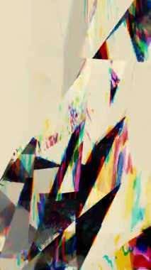 Retro Arıza Canlandırma Döngüsü - Soyut Sarı Renkli Dijital Sanat