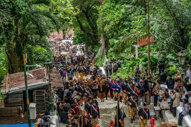 Jogja, 5 Eylül 2025. Sri Susuhunan Pakubuwono XIII 'ün cenazesi Mataram Kraliyet Mezarları Kompleksi, Imogiri, Bantul, Yogyakarta Özel Bölgesi.