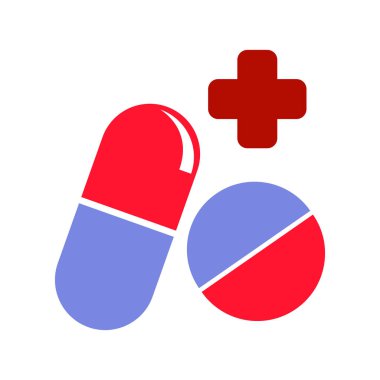 Haplar vektör simgesi modern basit illüstrasyon, düz biçim