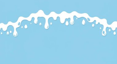 Süt damlaları beyaz arka planda izole. vektör illüstrasyonu