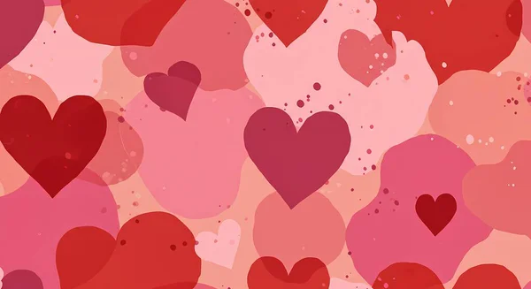 Soyut sevgililer günü arka plan sanatı. Arka planda kalpler. çok renkli romantik bir fon. çağdaş sanat. sanatsal dijital palet.