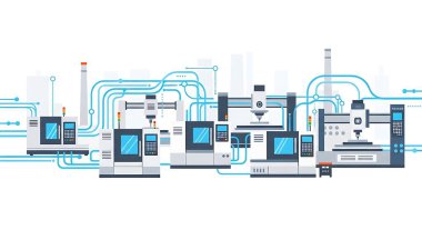 Fabrika üretim hattı ve otomatikleştirilmiş fabrika üretim süreci