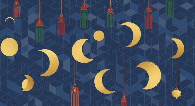 Ay ve fenerler kusursuz desen