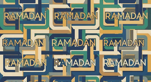 Ramazan Kareem 'in kusursuz bir geçmişi var. vektör illüstrasyonu.