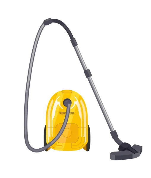 Beyaz arka plan üzerinde vektör illüstrasyon izole elektrikli süpürge. Ev aletleri