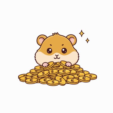Bu resimde sayısız altın sikke ile çevrili neşeli bir hamster tasvir edilir, zenginlik ve mali başarı önerilir. Eserde parlak renkleri ve yumuşak gölgeleri olan bir çizgi film tarzı yer alıyor. Resim tasarruf, kazanç ve yatırım temaları iletir