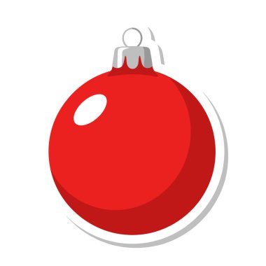 Kırmızı Noel Süslemesi Beyaz Arkaplanda İzole Edildi.